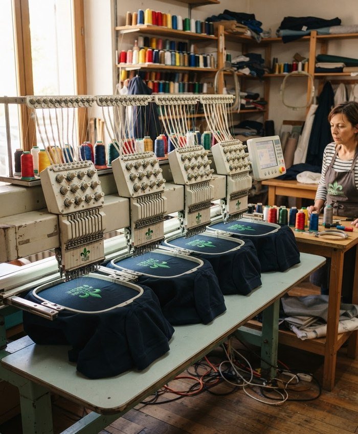 Broderie textile à l'atelier Markage.TOP